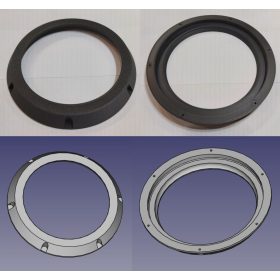   Hangszóró díszkeret, fekete, 165mm hangszóróhoz. KAPHATÓ !!!!!!!