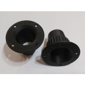   Reflexcső 80x90mm fekete 4db furattal az előlapon RENDELÉSRE !!!!!!!