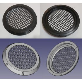   Hangszóró rács, díszkerettes, fekete, 165mm hangszóróhoz. KAPHATÓ !!!!!!!