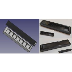   Doboz redőnyös nyitású 7 fakkos 42x212x25mm, dobozok készítése, gyártása