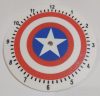 Egyedi falióra Amerika kapitány pajzs 175mm, óratartó házzal, óraszerkezet nélkül. KAPHATÓ !!!
