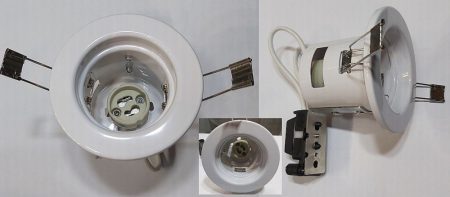 Beépíthető lámpatest GU10 halogénhoz vagy LED-hez Fehér szín  AKCIÓS !!!!!! KAPHATÓ !!!!!!
