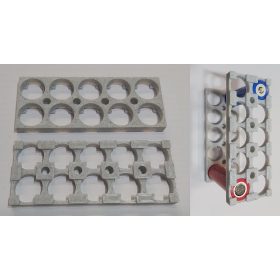   Li-Ion, 10db 18650 vagy 18700, akkumulátor cella összekapcsoló távtartó keret, párban KAPHATÓ !!!!!!!