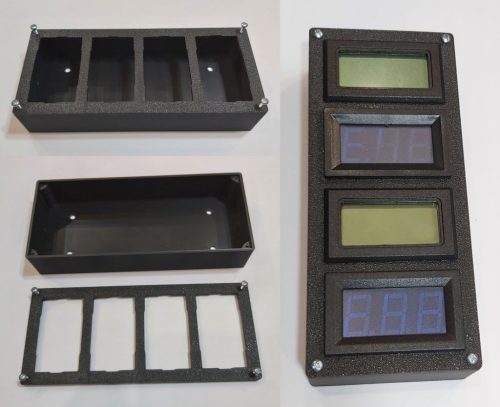 Műszerdoboz műanyag 140x60x28mm, műszeres előlappal, műszerek nélkül KAPHATÓ !!!!!