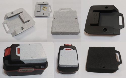 Akkumulátor sín Parkside XS20V, 2db érintkező saruval Fekete KAPHATÓ !!!!!!!