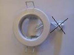 Beépíthető lámpatest fix fehér (lemez) halogénhoz vagy LED-hez  foglalat nélkül AKCIÓS !!!!!! KAPHATÓ !!!!!!