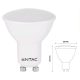 GU10 2,9W 100-250V ̴ 50/60Hz 3000K meleg-fehér, Sugár szög: 100°, 250 lumen !!! KAPHATÓ !!!!!!