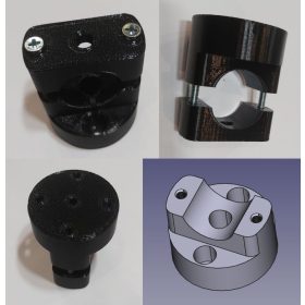   Falra szerelhető csőtartó konzol, nem forgatható, 19-25mm közötti csövekhez KAPHATÓ !!!!!!