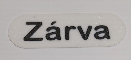 Zárva tábla 120x40mm KAPHATÓ !!!!!!