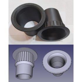 Reflexcső 90x100mm fekete furat nélküli KAPHATÓ !!!!!!!