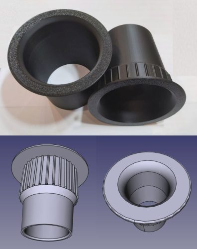 Reflexcső 90x100mm fekete furat nélküli KAPHATÓ !!!!!!!