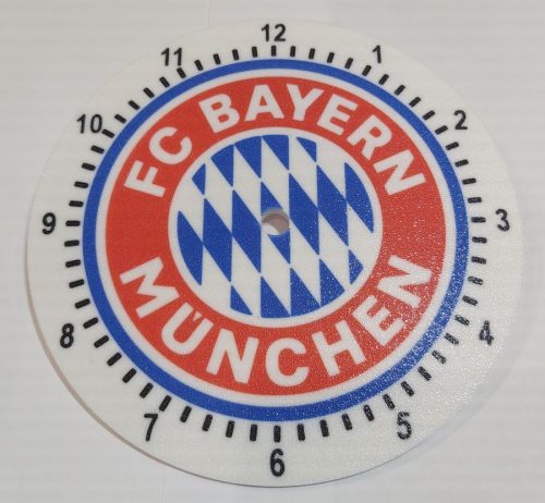 Egyedi falióra FC Bayern München 175mm, óratartó házzal, óraszerkezet nélkül. KAPHATÓ !!!