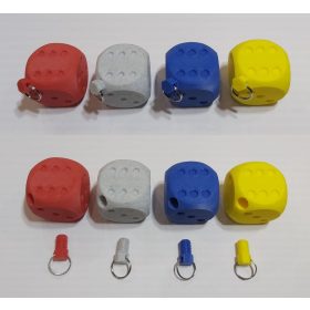   Dobókocka kulcstartóra, nagy XL méretű, 34x34mm, kicsavarható menetes kulcstartó vég. KAPHATÓ !!!!!!