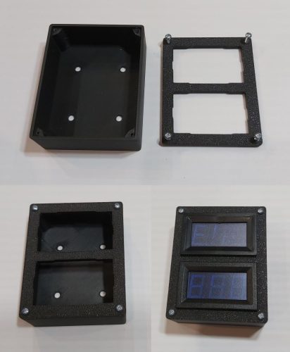 Műszerdoboz műanyag 74x60x28mm, műszeres előlappal, műszerek nélkül KAPHATÓ !!!!!