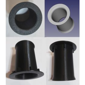 Reflexcső 100x110mm fekete KAPHATÓ !!!!!!!