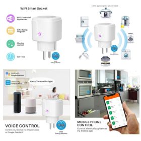   WiFi Okos csatlakozó, konnektor aljzat, 16 A időkapcsoló és teljesítménymérő (Amazon Alexa, Google Home) KAPHATÓ !!!!!!