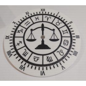   Egyedi falióra Horoszkóp MÉRLEG 175mm, óratartó házzal, óraszerkezet nélkül. (fekete-fehér) KAPHATÓ !!!