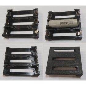   21700 Li-ion 1-10db, 70mm-es akkumulátorokhoz, acél rugós érintkezőkkel, forgatott polaritású, FEKETE akkumulátor tartó. RENDELÉSRE !!!!! 1-2 munkanap