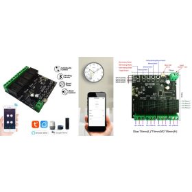   WiFi 4 csatornás relés intelligens kapcsoló modul 5-32V, telefon Smart Life APP, Távirányító időzítő Alexa Google Home vezérlés KAPHATÓ !!!!