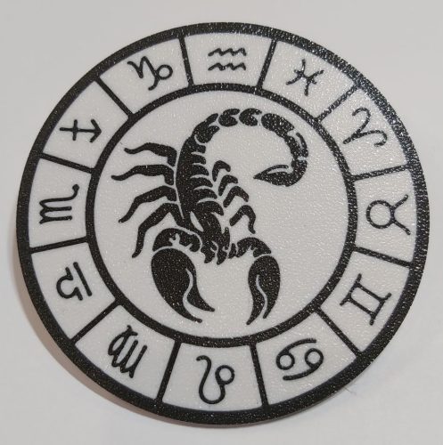 Poháralátét, műanyag mosható, 90x2mm (0026) SKORPIÓ KAPHATÓ !!!!!