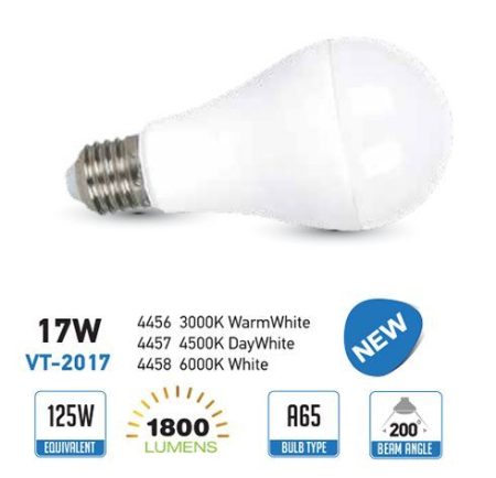 E27 LED lámpa 17 Watt (200°) - Körte meleg fehér 1521 lumen!!!!! (SKU 4456) KAPHATÓ !!!!!!