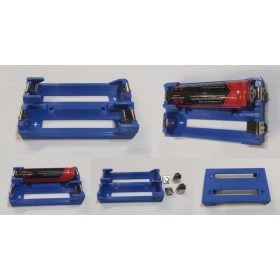   18650 Li-ion 2db kúpos érintkezős 66-67 mm-es akkumulátorokhoz, acél rugós és lapos érintkezőkkel, akkumulátor tartó. KAPHATÓ !!!!!!