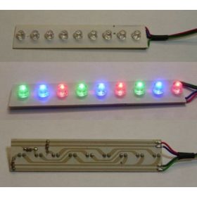 Színes LED modul 9cm, 9db SUPER FLUX LED KAPHATÓ !!!!!!