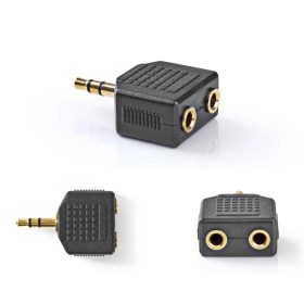   3,5 jack elosztó 2x3,5jack aljzat adapter, aranyozott KAPHATÓ !!!!!!