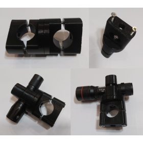   Biciklis LED-elem lampa tartó konzol, forgatható 360 fokban, 19-25mm között Fekete KAPHATÓ !!!!