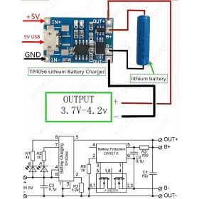   USB mikro bemenet, ultra mini 5V 1A Lithium Li-Ion / Li-Po akkumulátortöltő modul  AKCIÓS !!!!!!! KAPHATÓ !!!!!!