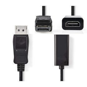   DisplayPort dugó - HDMI™ aljzat kimenet, 0,2 m, Fekete (CCGP37150BK02) RENDELÉSRE !!!!