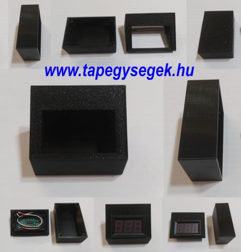 Műszerdoboz műanyag, 30 fokos döntött műszer előlappal, műszer nélkül 60x40x24-47mm KAPHATÓ !!!!!!!