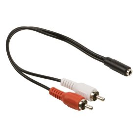   2x RCA dugó - 3.5mm stereo jack aljzat kábel 20cm (CAGP22255BK02 CAGB22255BK02) KAPHATÓ !!!!!!