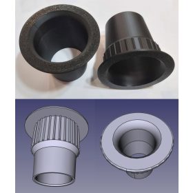 Reflexcső 70x80mm fekete furat nélküli KAPHATÓ !!!!!!!