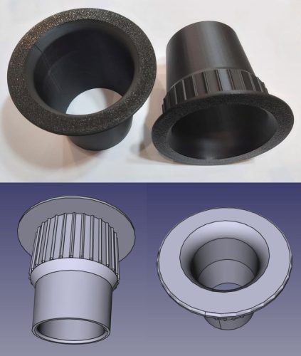 Reflexcső 70x80mm fekete furat nélküli KAPHATÓ !!!!!!!