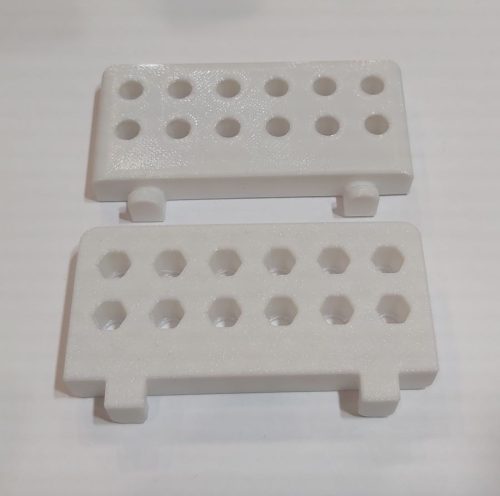 Fali tároló, modulosan építhető, fali panelhez 12db bitfej tartó 79x36x12mm (Fanni fal 060) KAPHATÓ !!!!!!