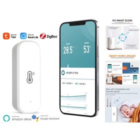   WiFi hőmérséklet és páratartalom érzékelő (Tuya, Smart Life, Alexa, Google Home) RENDELÉS ALATT !!!!!!!