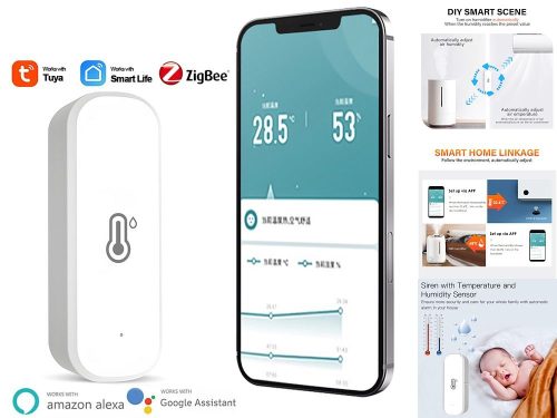 WiFi hőmérséklet és páratartalom érzékelő (Tuya, Smart Life, Alexa, Google Home) RENDELÉS ALATT !!!!!!!