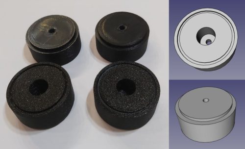 Készülékláb, műanyag 40x18mm 3mm furattal RENDELÉSRE !!!!! 1-2 munkanap