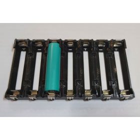   18650 Li-ion 7db lapos érintkezős 65mm-es akkumulátorokhoz, acél rugós érintkezőkkel, akkumulátor tartó. KAPHATÓ !!!!!!