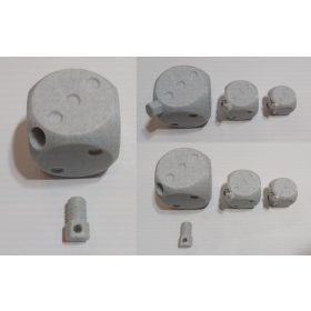   Dobókocka kulcstartóra, nagy XXL méretű, 51x51mm, kicsavarható menetes kulcstartó vég. KAPHATÓ !!!!!!