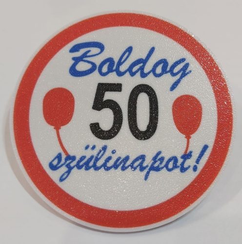 Poháralátét, műanyag mosható, 90x2mm, választható évszámmal 61-80-ig. (0051) KAPHATÓ !!!!