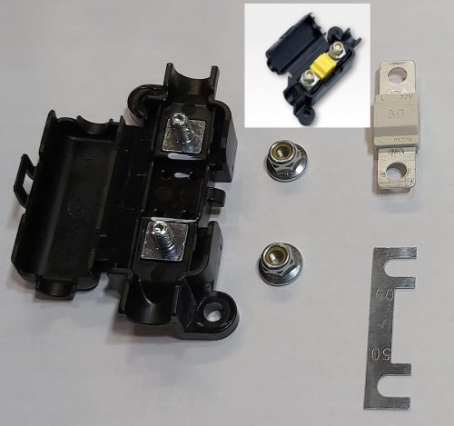 40mm-es biztosíték tartó, 125A-ig, lemezes, biztosíték nélkül. KAPHATÓ !!!!!!!