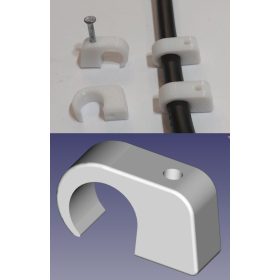   8,4mm kábelrögzítő bilincs, szögelhető, szög nélkül, PETG UV álló, bel és kültérre KAPHATÓ !!!!!!