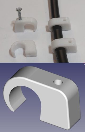 8,4mm kábelrögzítő bilincs, szögelhető, szög nélkül, PETG UV álló, bel és kültérre KAPHATÓ !!!!!!