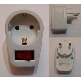   1-es földelt fali aljzat kapcsolóval, közvetlenül a fali dugaljba (NVK1/WH) KAPHATÓ !!!!!!!