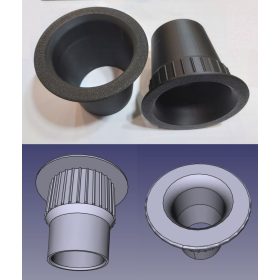 Reflexcső 80x90mm fekete furat nélküli KAPHATÓ !!!!!!!