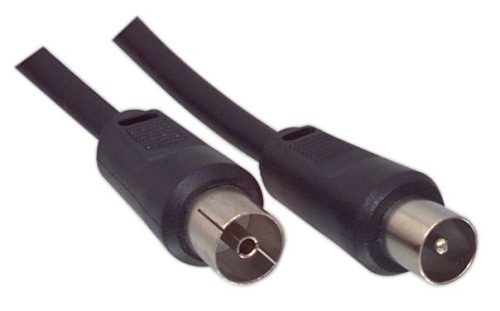 Antenna kábel 10m aljzat - dugó fekete (RF-kábel földi analóg és DVB-T) KAPHATÓ !!!!!!
