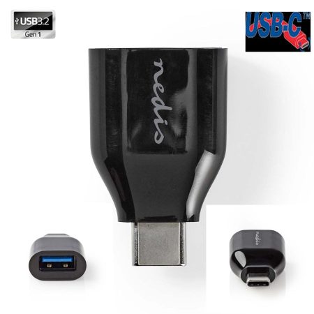 USB 3.2 Gen 1 Adapter USB-C Dugó - USB A Aljzat Fekete (CCGB60915BK) KÜLSŐ RAKTÁRON !!!!!! 1-2 munkanap