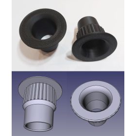 Reflexcső 40x50mm fekete furat nélküli KAPHATÓ !!!!!!!